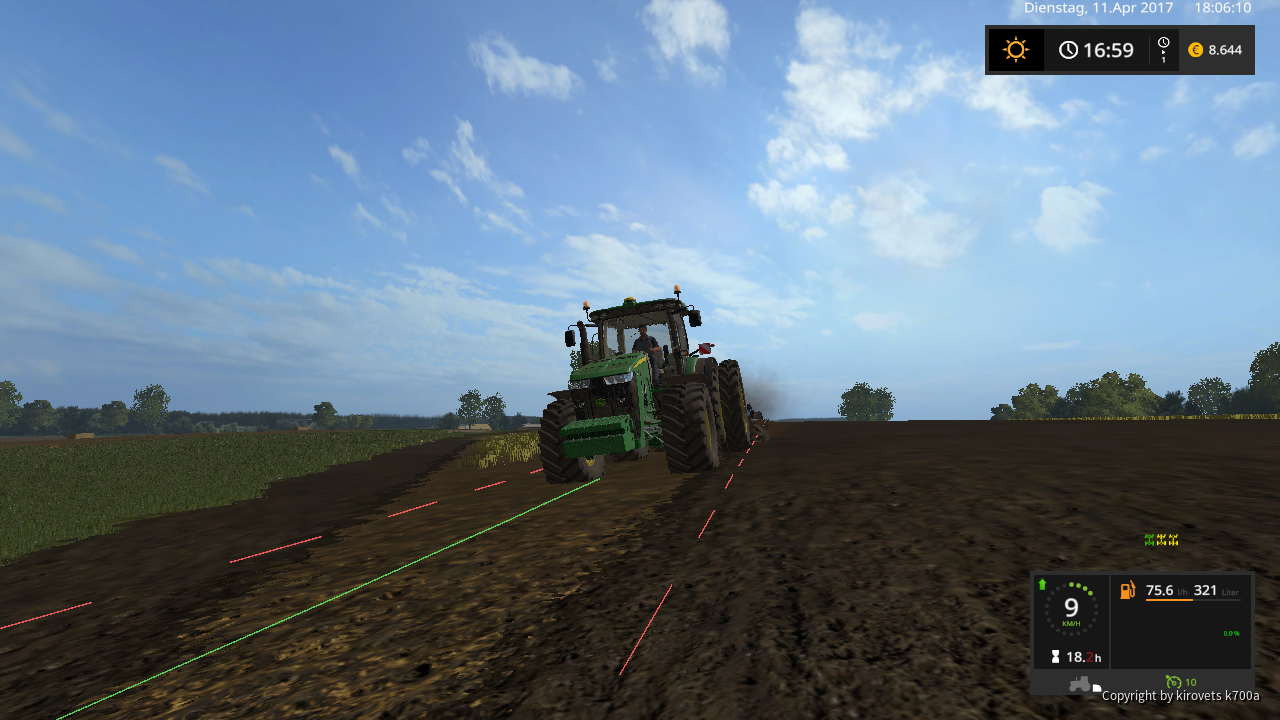 Gülle unter grubbern mit dem John Deere 8270R