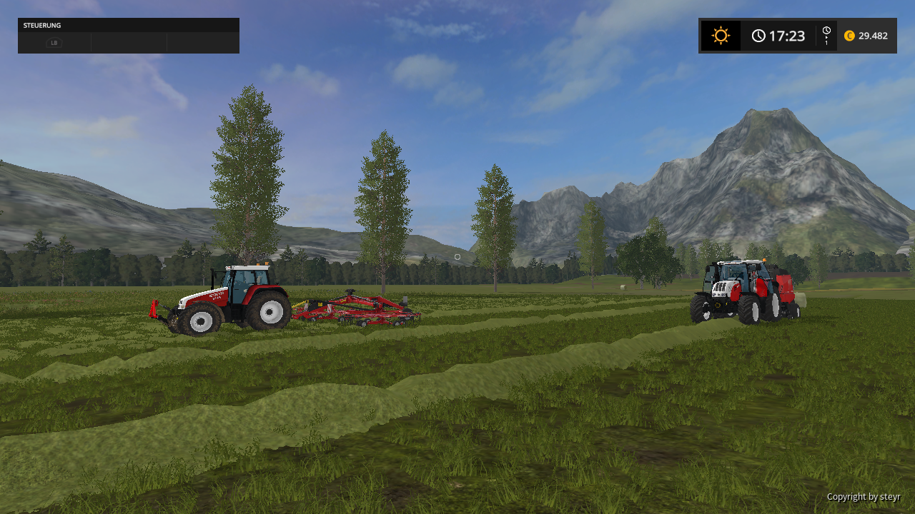 arbeiten mit steyr 9145 und steyr 6140 cvt