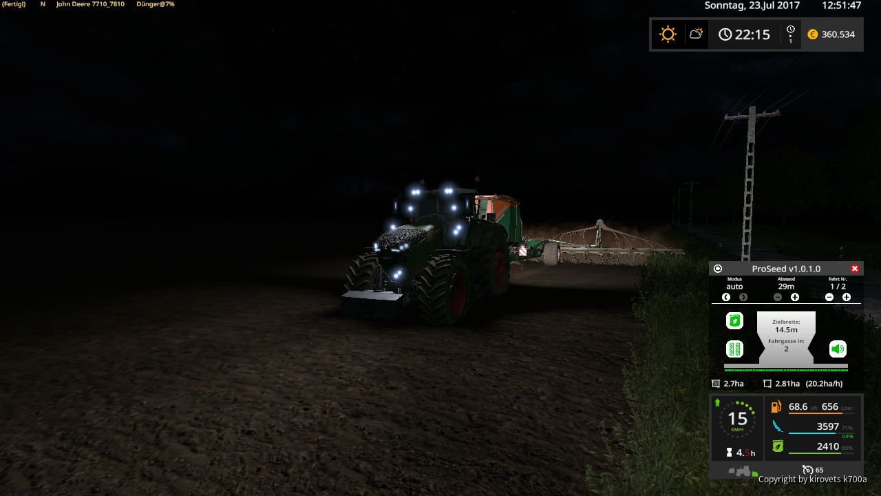 Fendt Vario 1050 beim Weizen drillen :) auf der Halle / Peissen v6