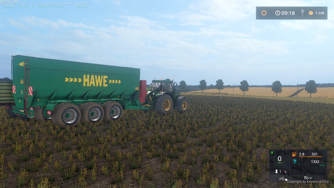 John Deere 7810 mit Hawe ÜLW