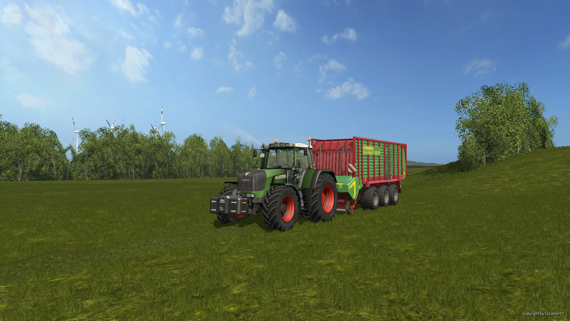 Gras einfahren mit Fendt Power