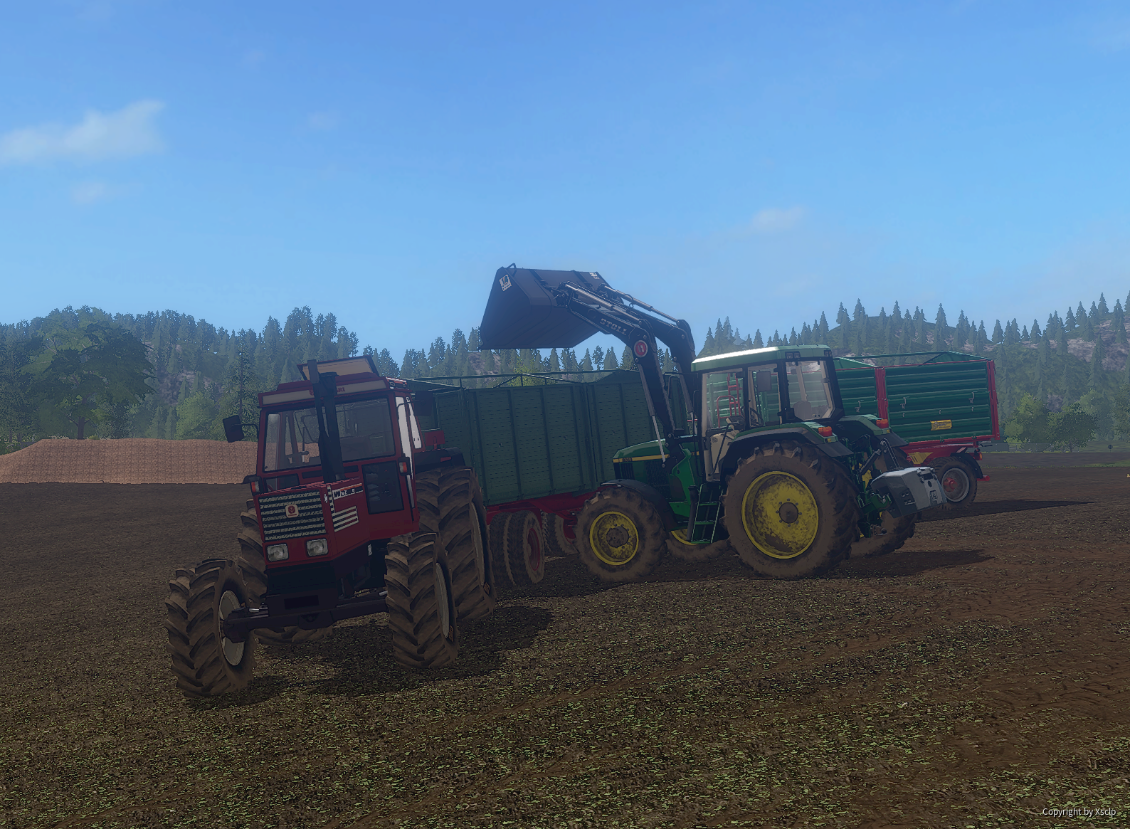 John Deere beim verladen