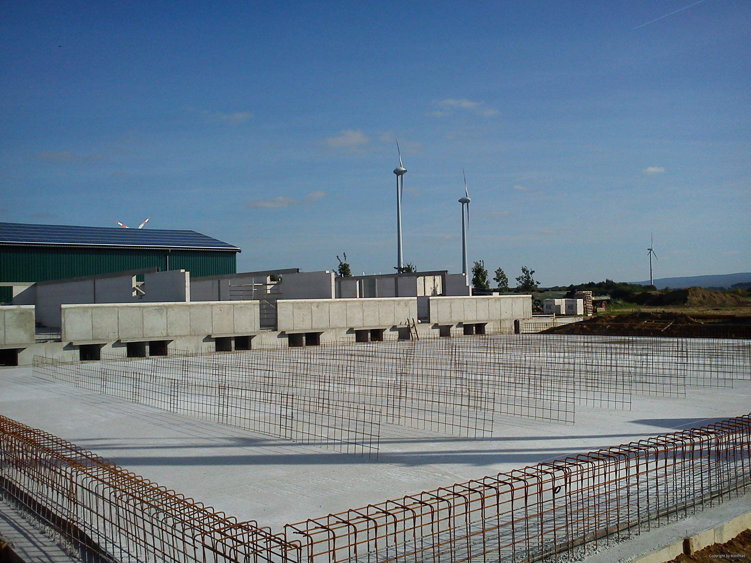 Maststall Bau im Jahr 2013 (Schweinemast)