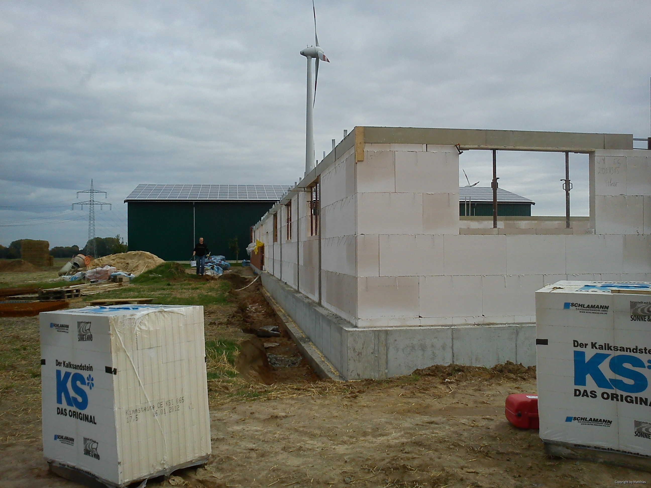Maststall Bau im Jahr 2013 (Schweinemast)