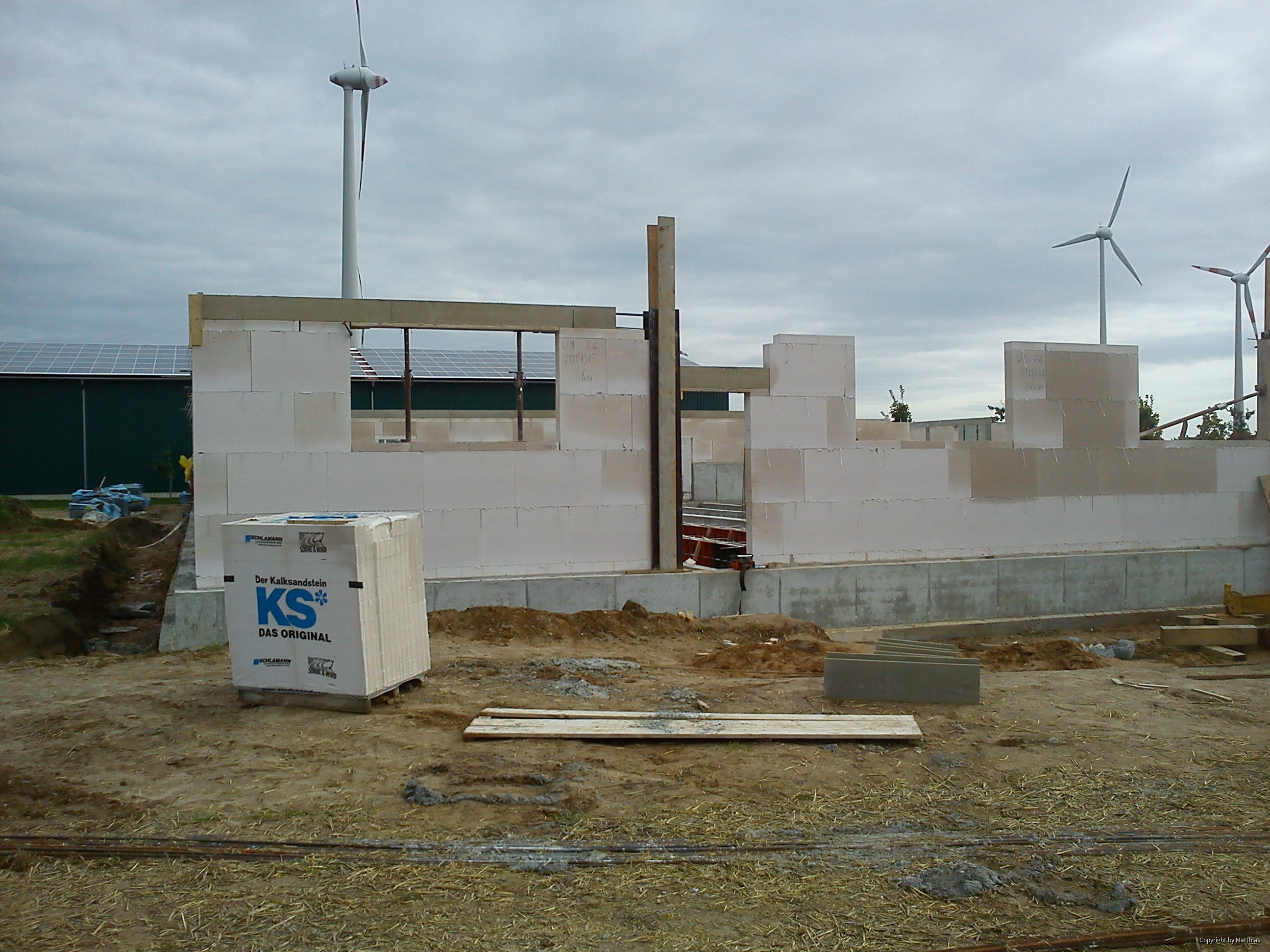 Maststall Bau im Jahr 2013 (Schweinemast)