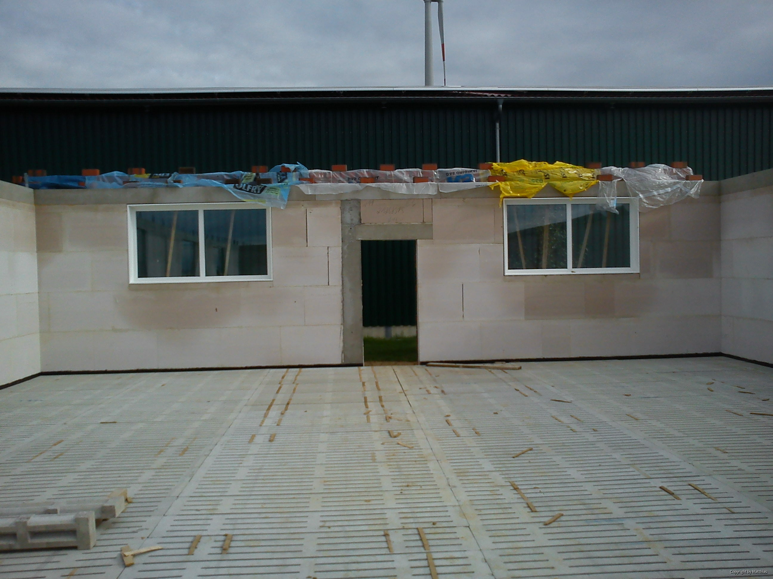 Maststall Bau im Jahr 2013 (Schweinemast)