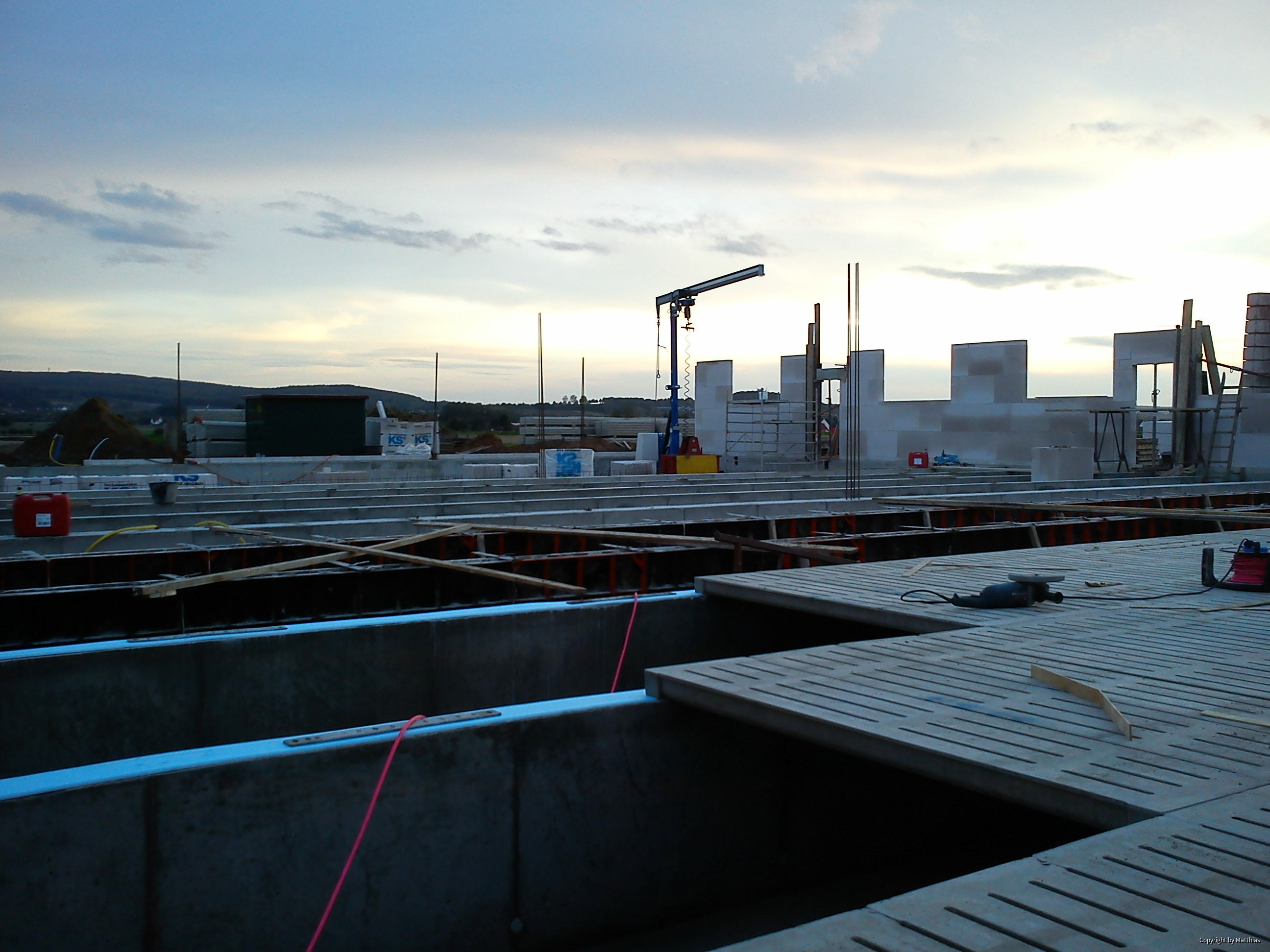 Maststall Bau im Jahr 2013 (Schweinemast)