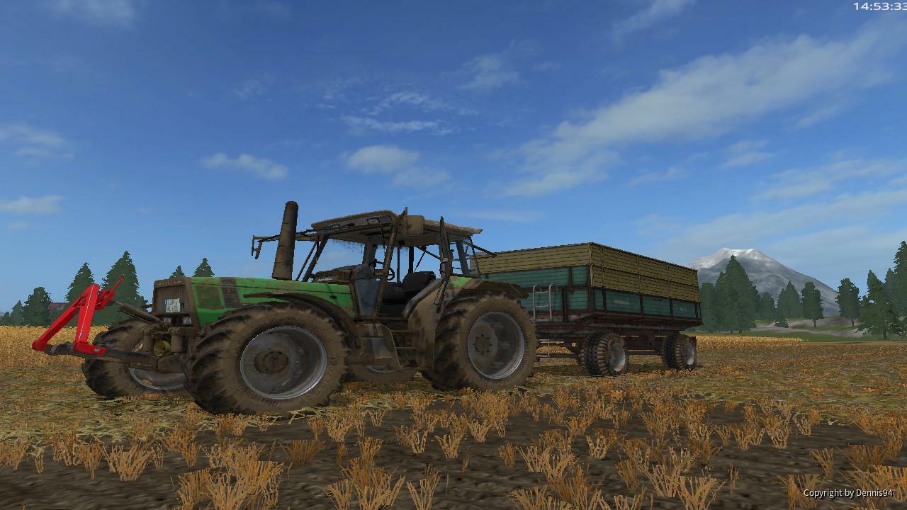 Warten aufs abbunkern vom Claas im Hafer