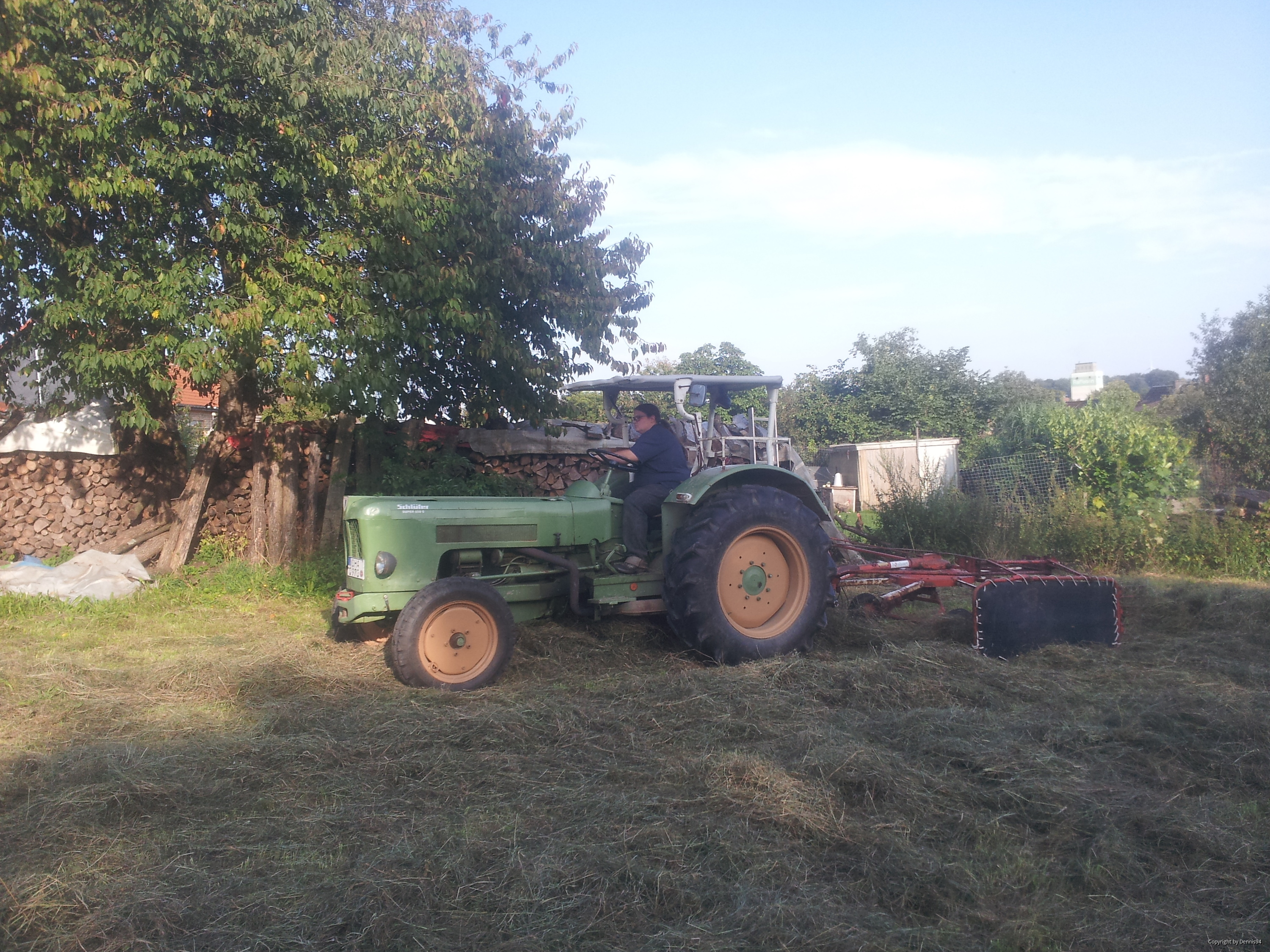 Schlüter Super 550s am schwaden mit Fahr KS 80D