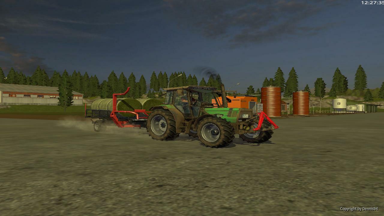 Deutz dx 6.31 am Ballen fahren
