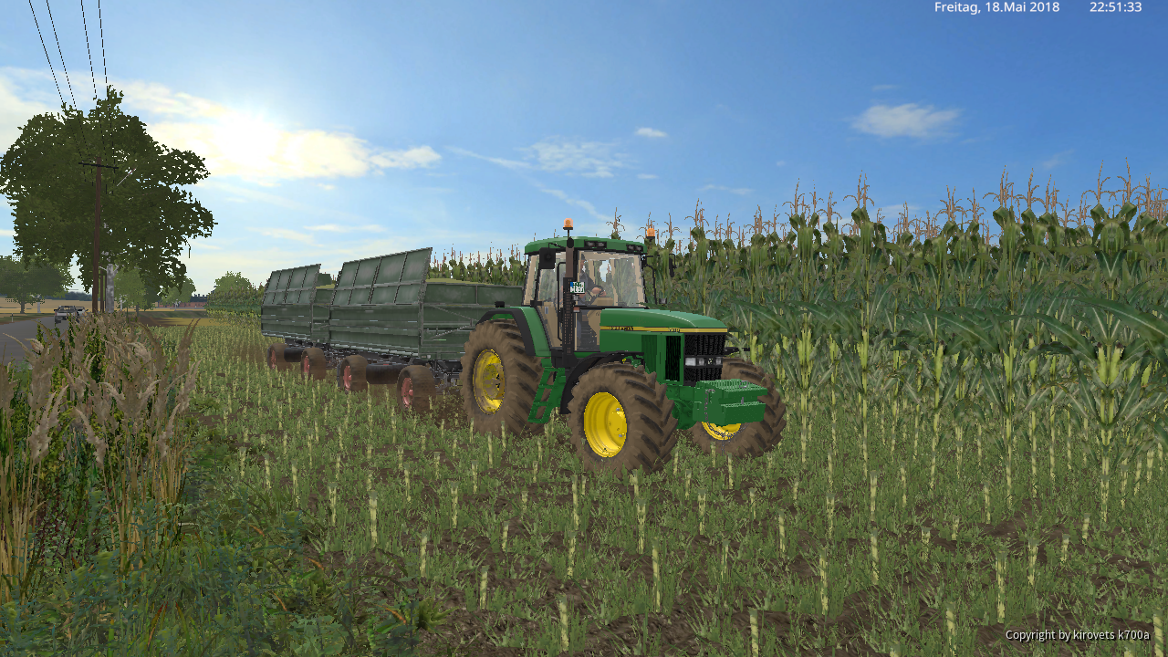John Deere 7810 bei der Arbeit