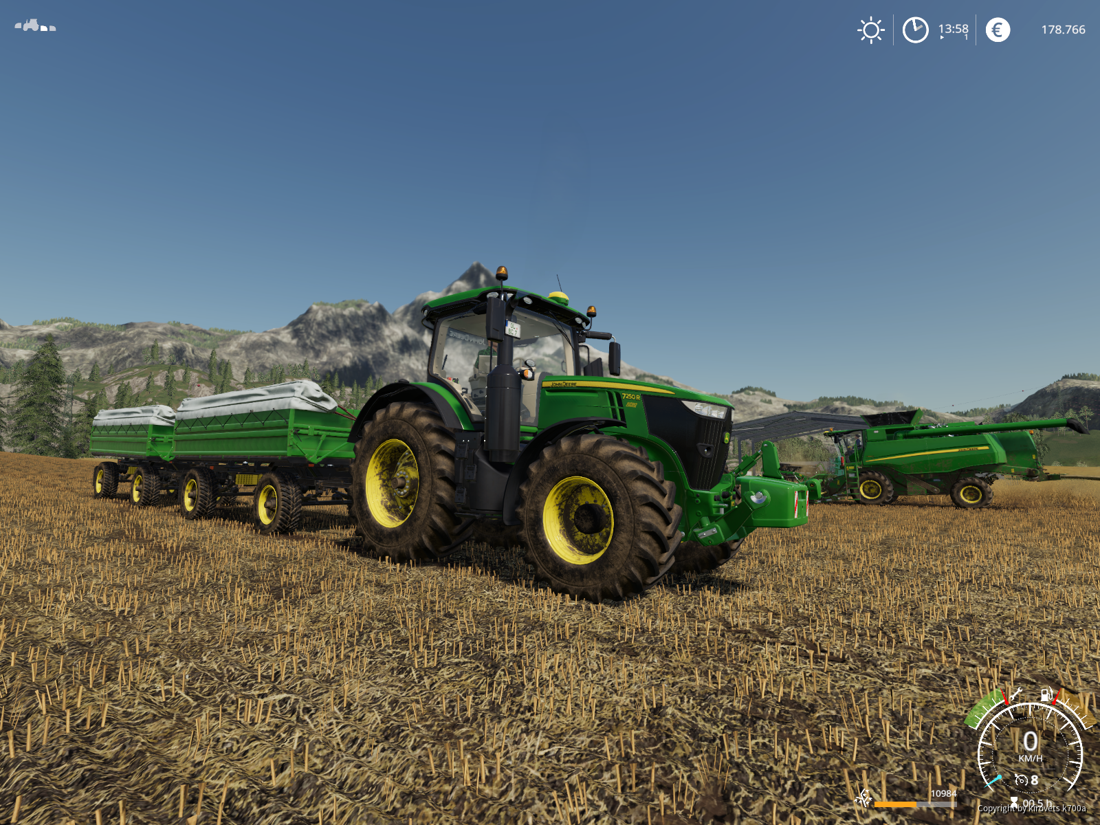 John Deere 7250R mit HW80