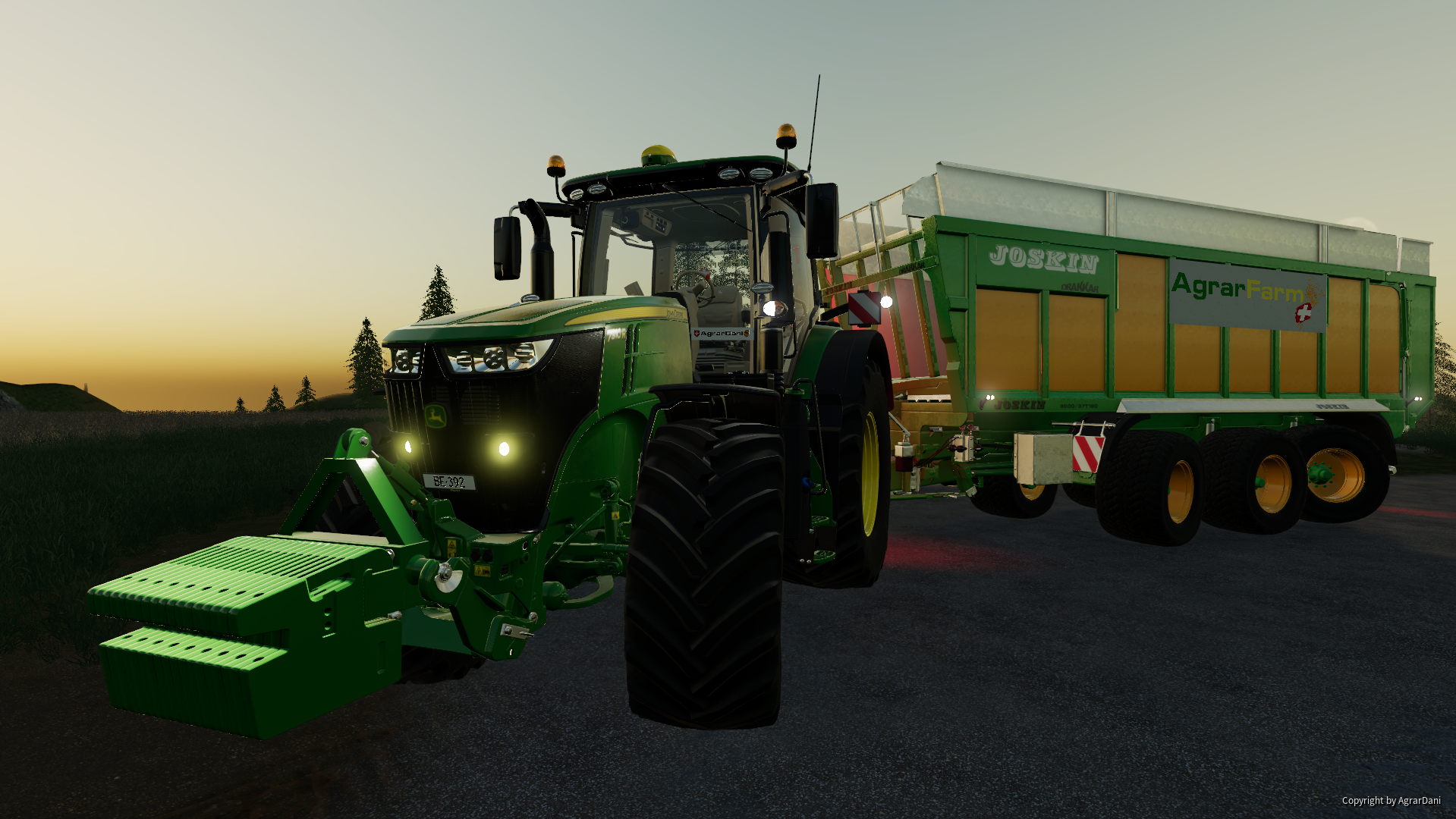 John Deere 7310 R + Josklin Drakkar 8600