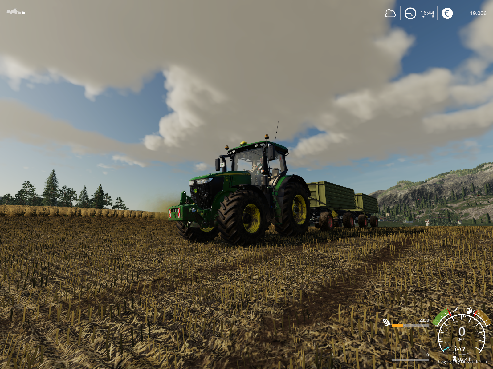 John Deere 7310R mit HW80 v4.2