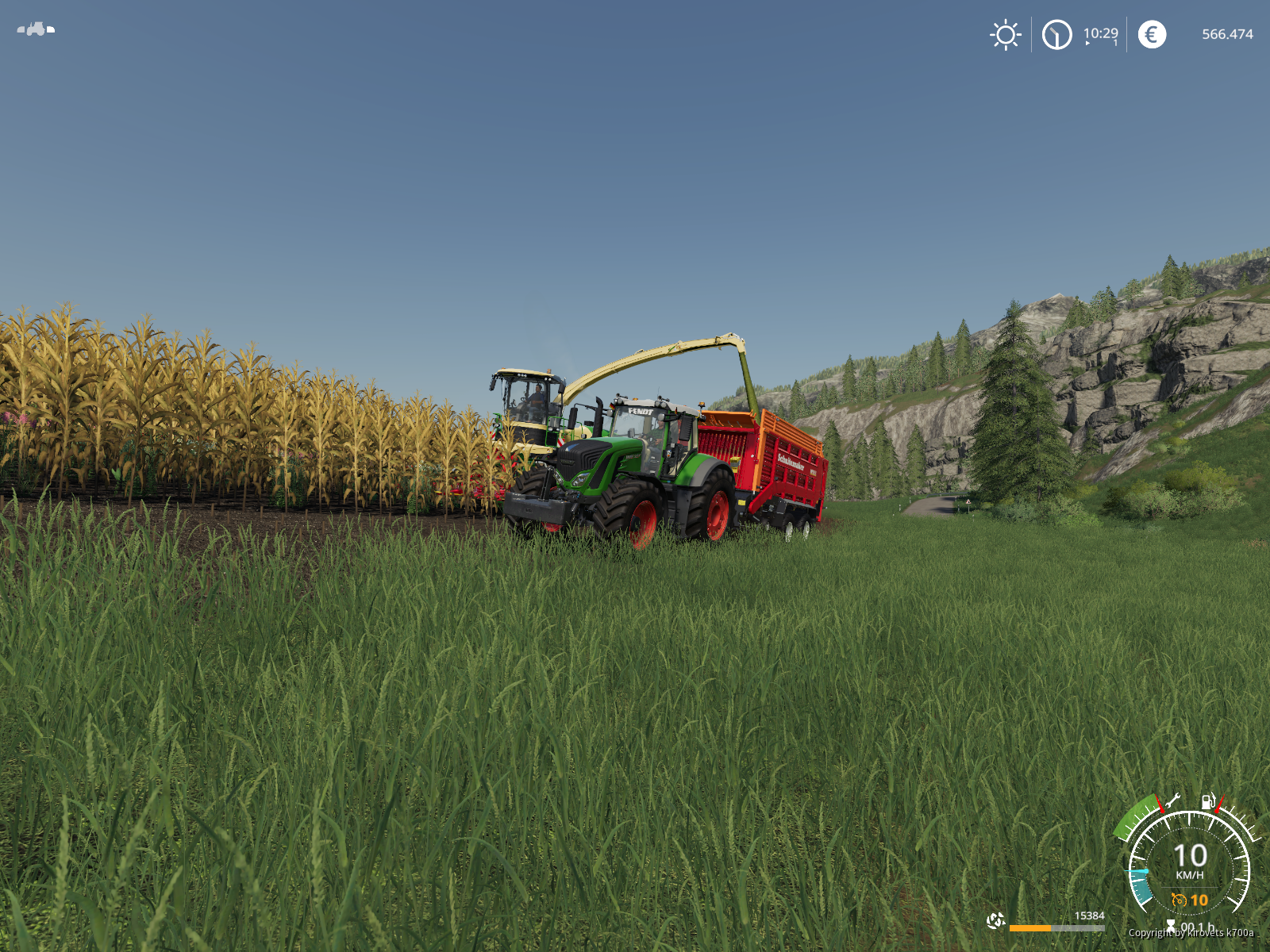 Fendt Vario 930 am Mais fahren