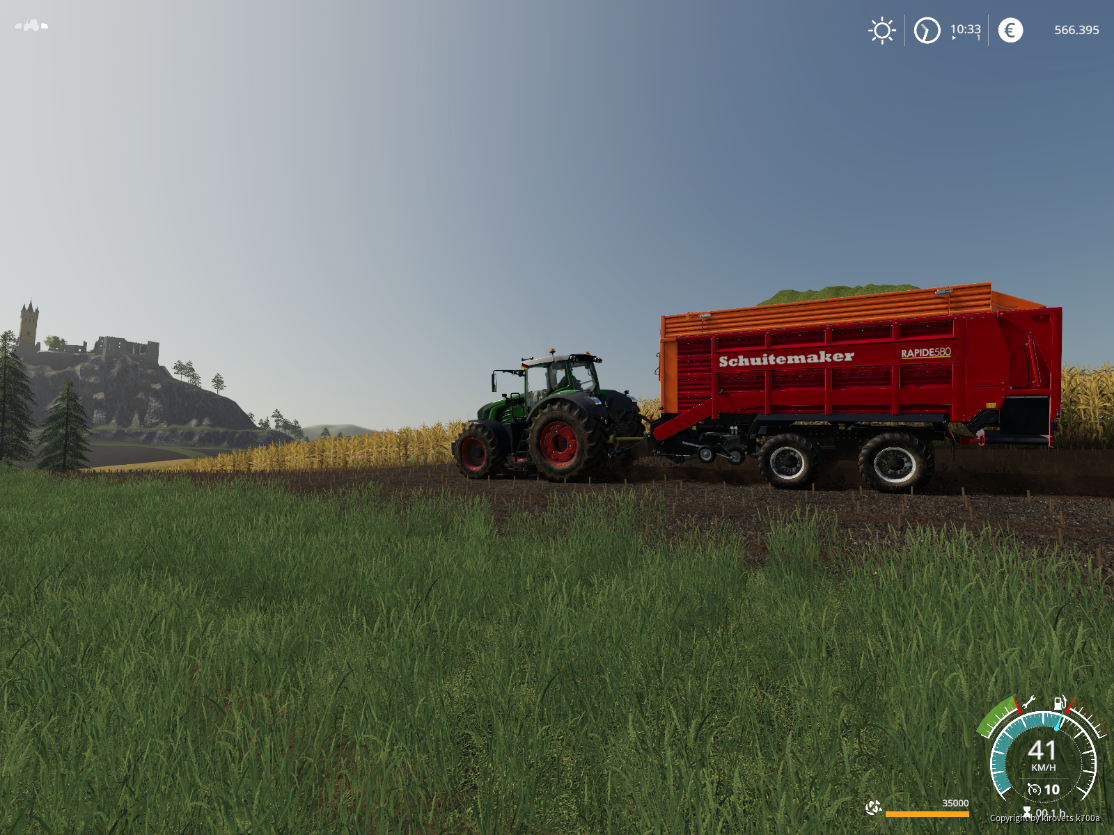 Fendt Vario 930 am Mais fahren
