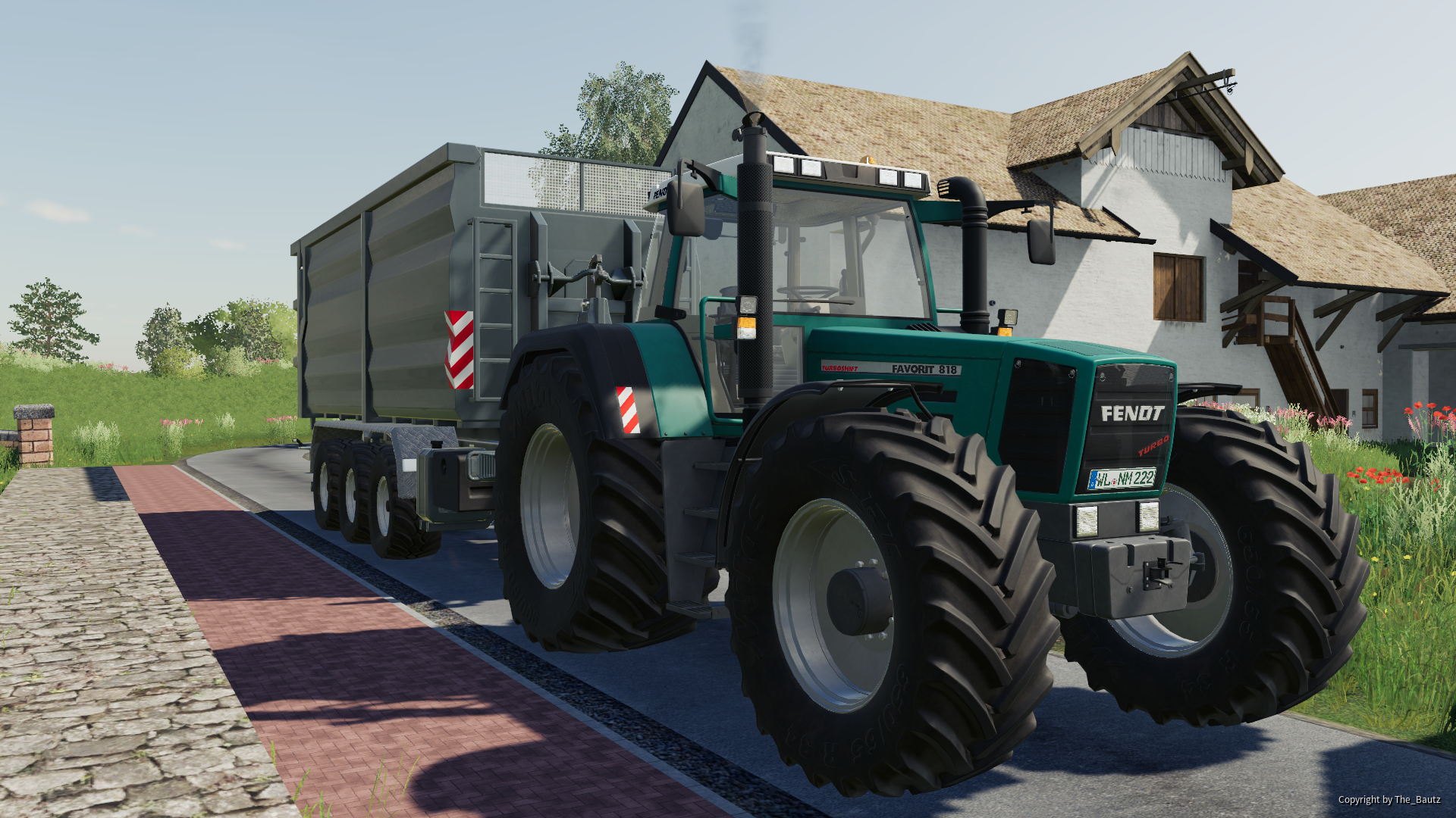 Fendt Favorit und Hakenlift Anhänger
