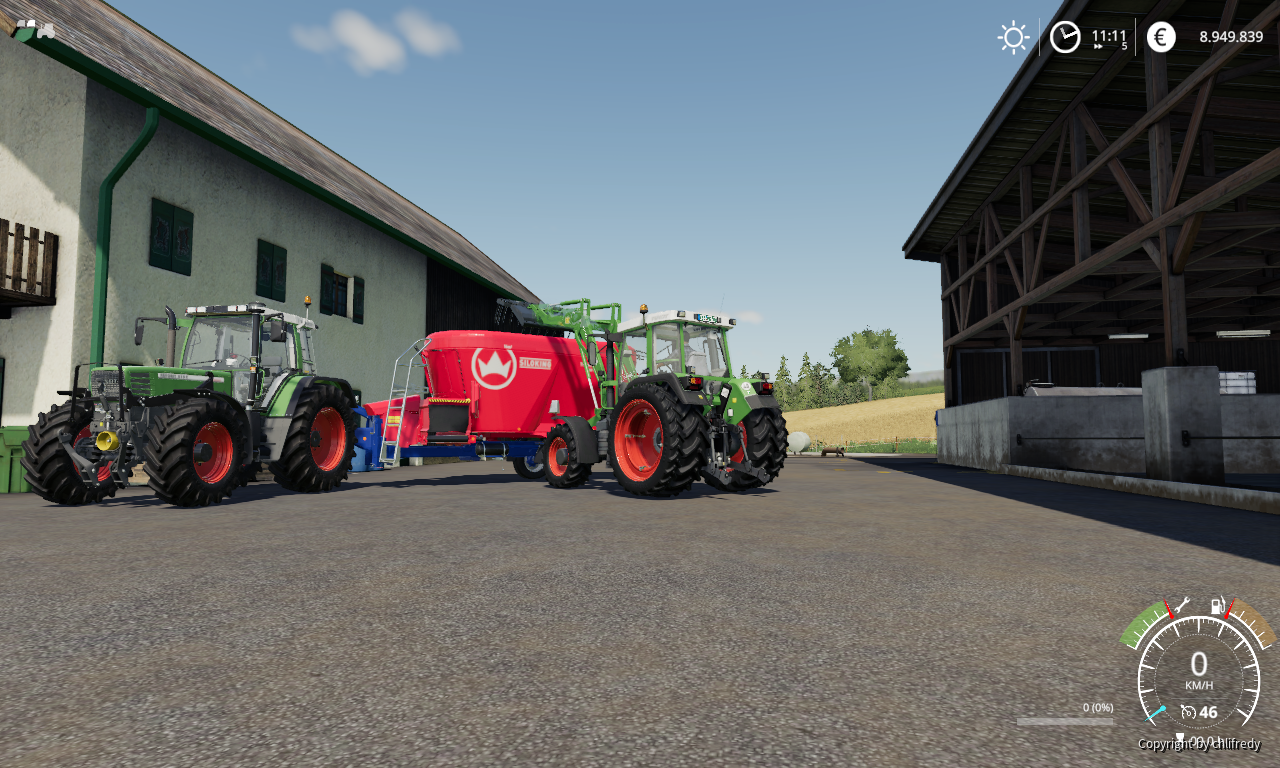 Kühe füttern mit Fendt
