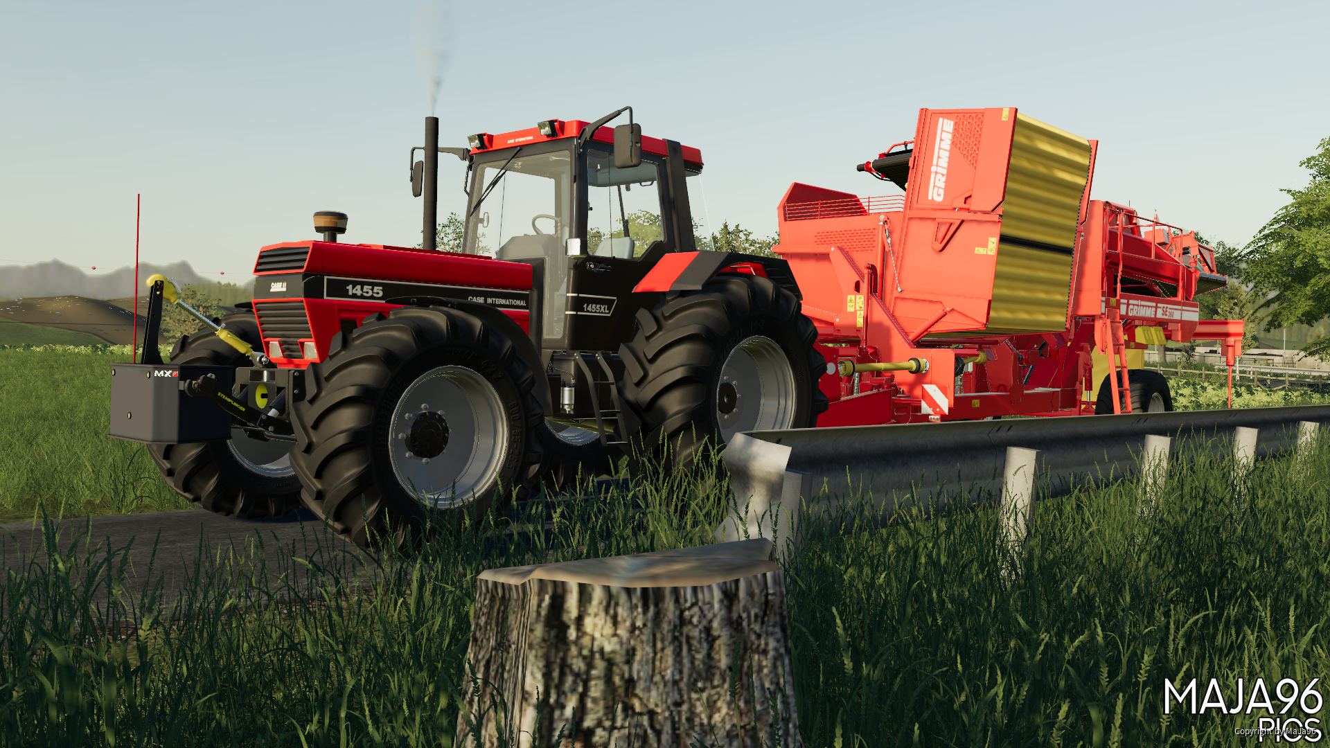 Case IHC 1455 mit Grimme Kartoffelroder