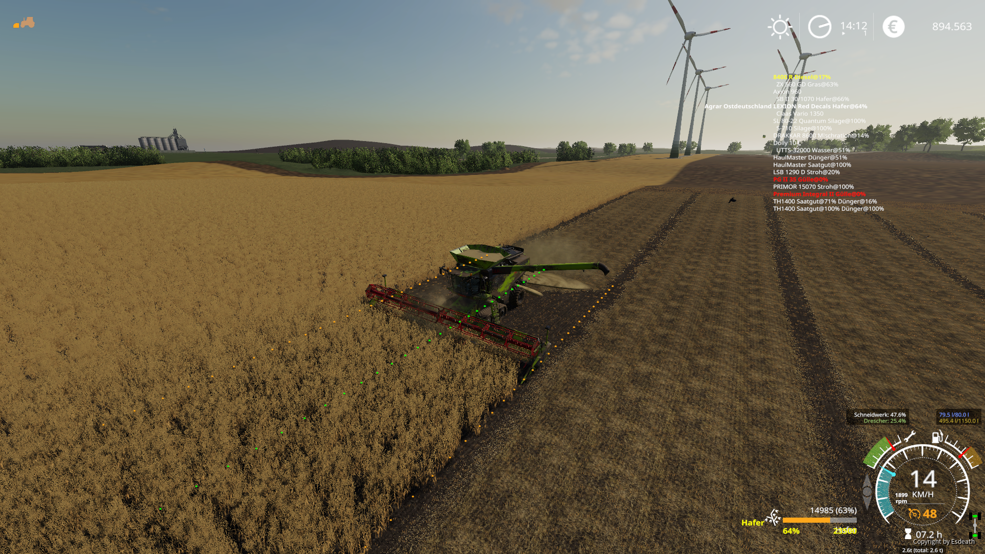 Hafer Ernte auf f19#