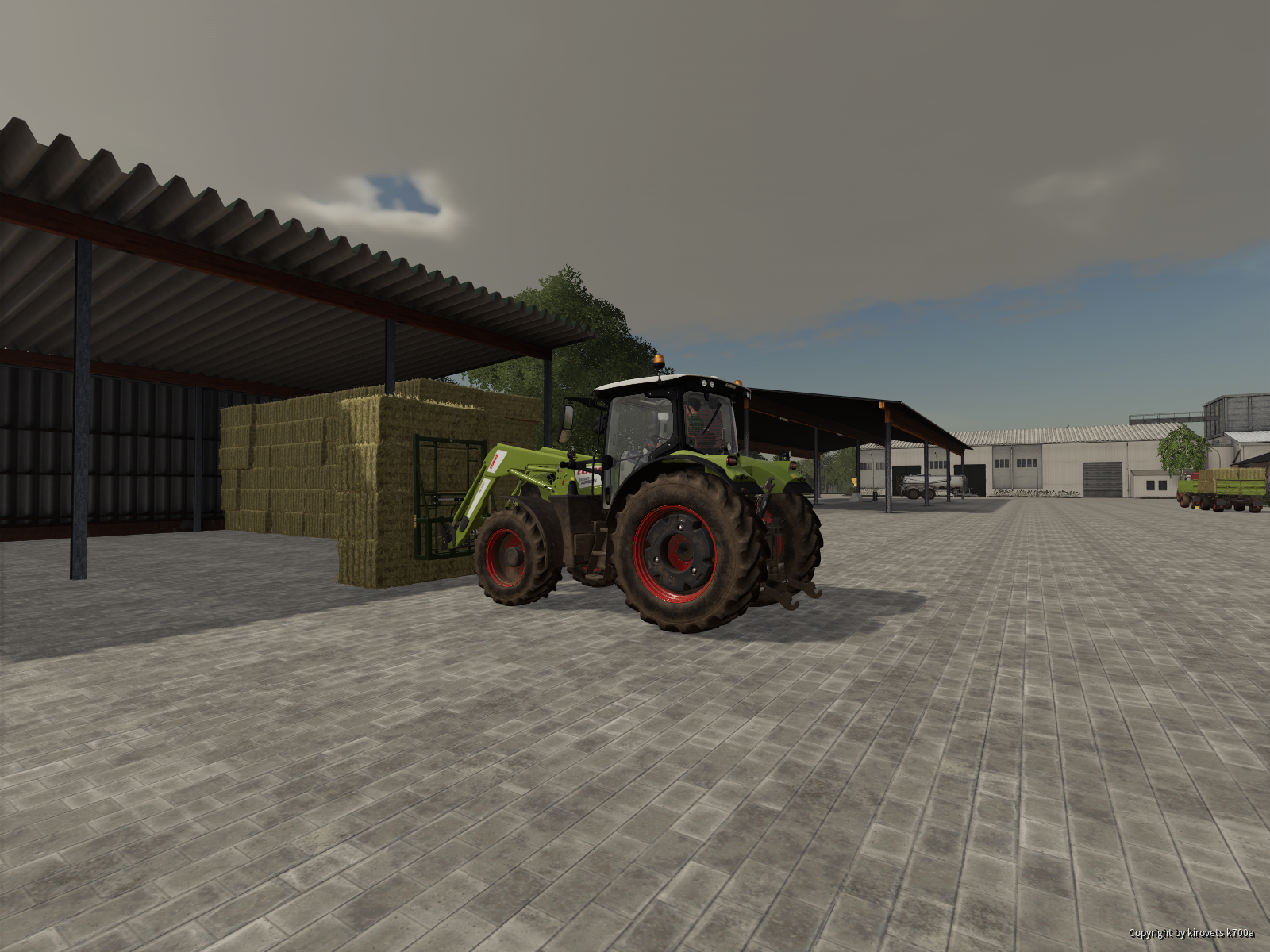 Claas Arion am Ballen  stappeln