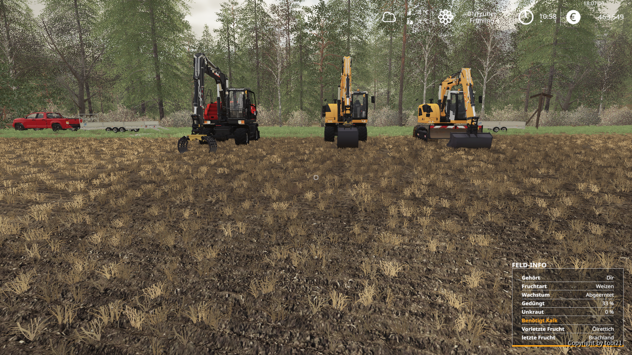 Bauarbeiten am feld