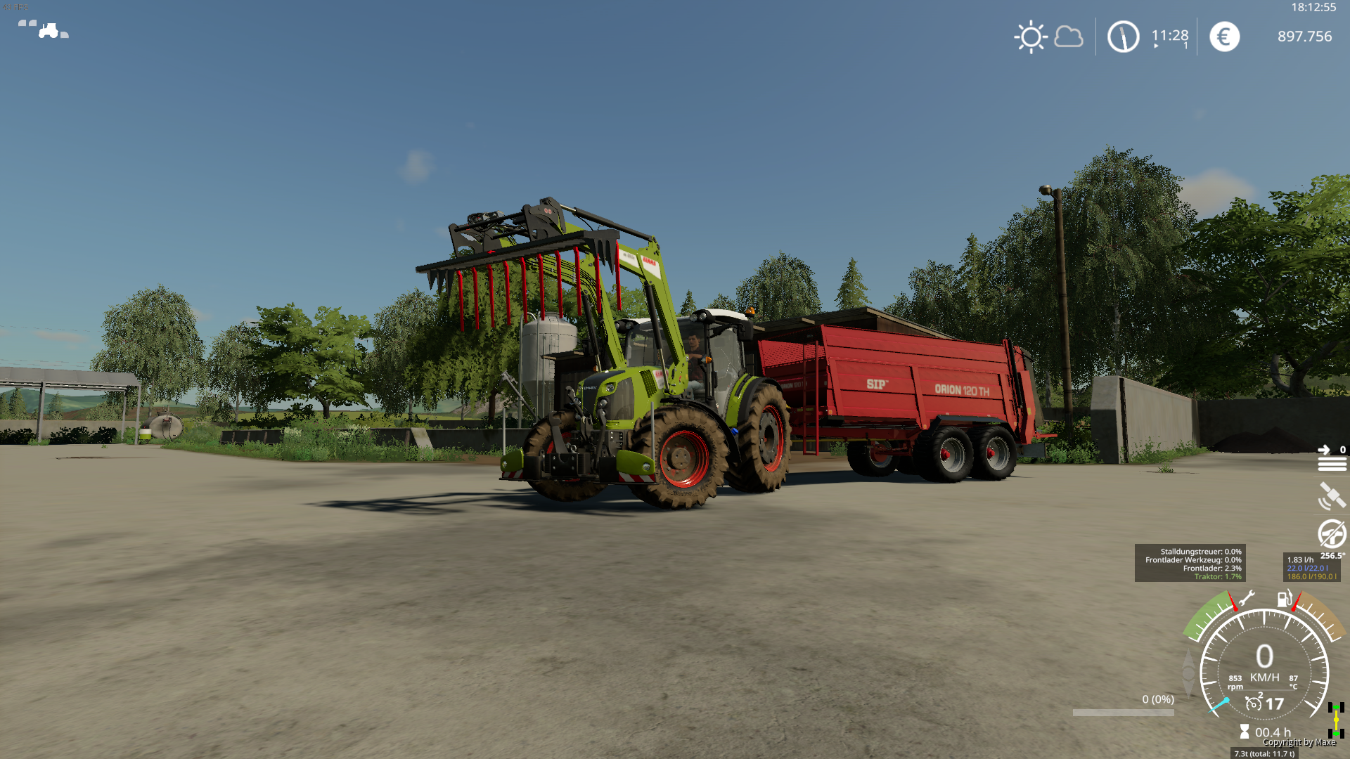etwas Compost fahren .