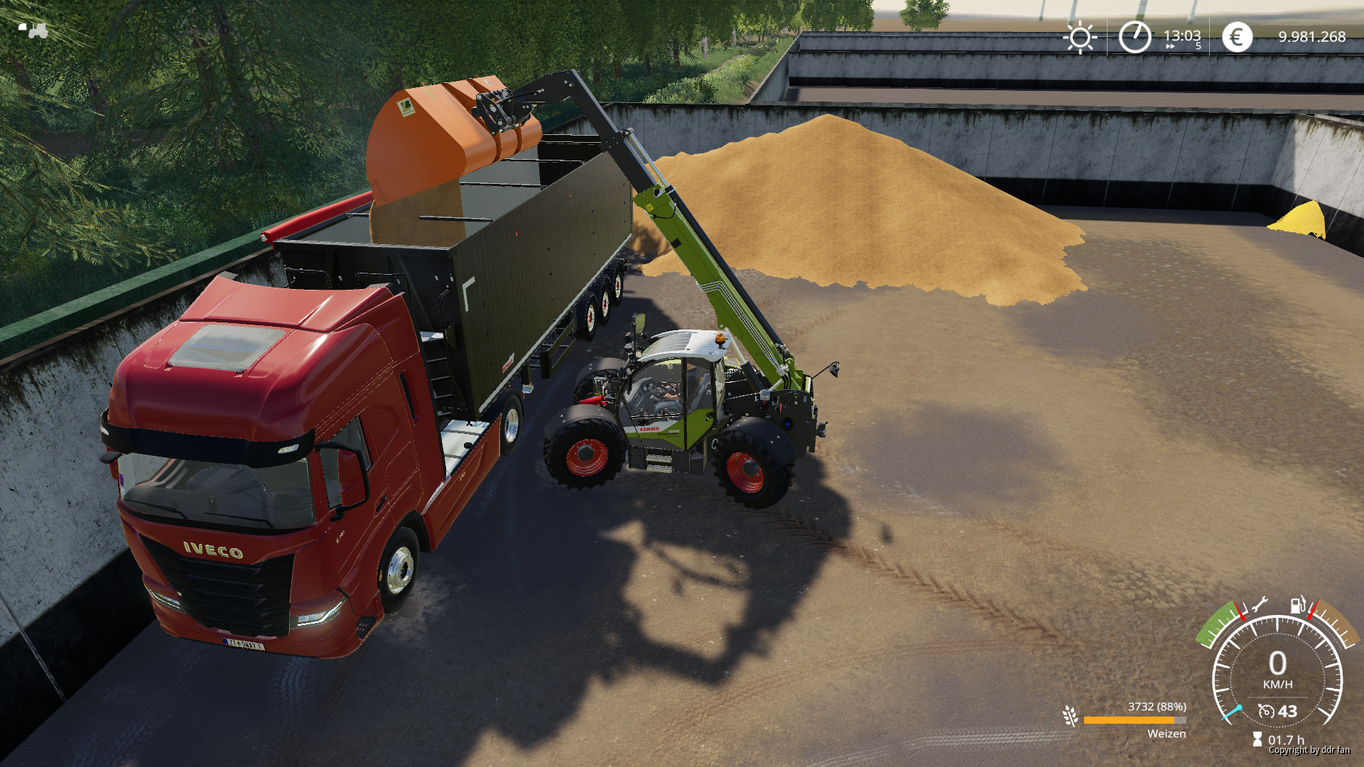 Weizentransport in Hohen Luckow