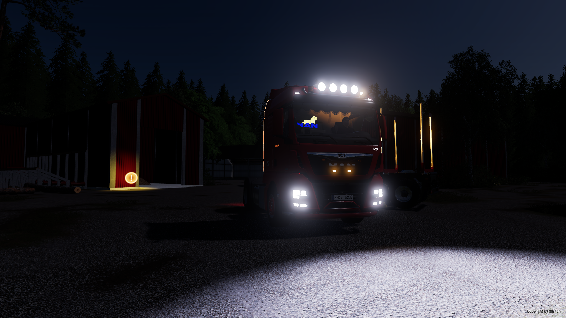 MAN TGX 18680 bei Nacht