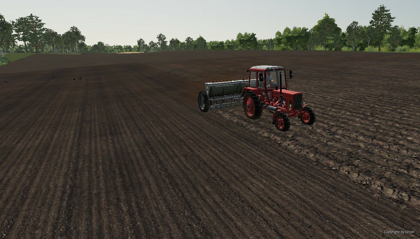 MTZ mit Sähmaschine