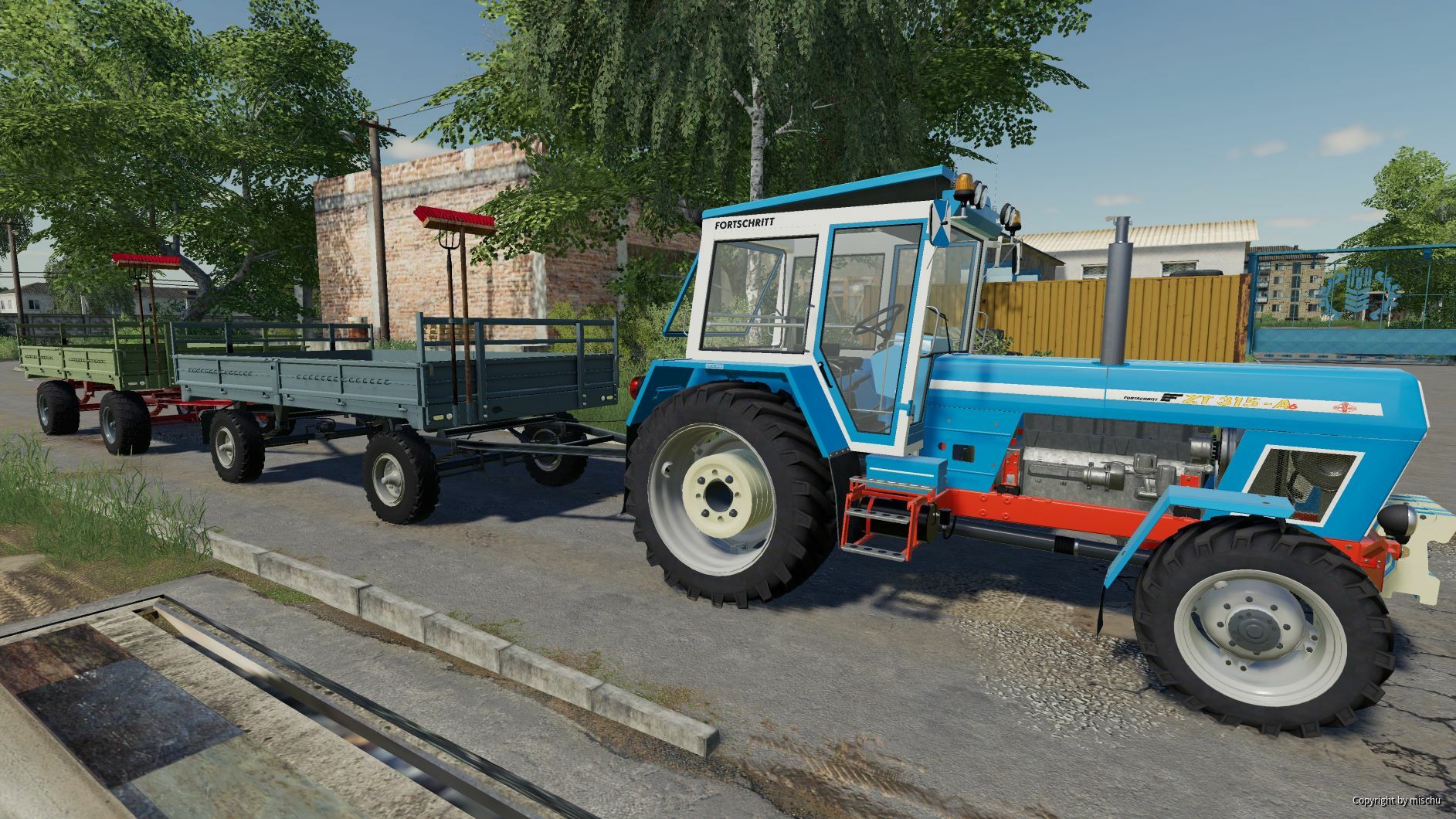 Bereit für die Strohballen ....