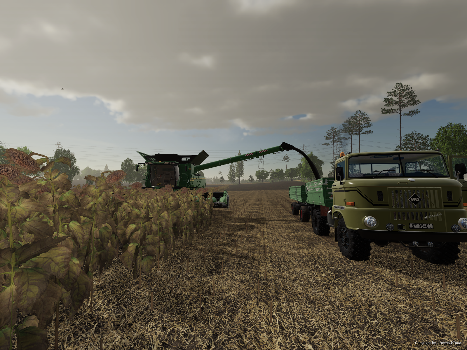 John Deere X9 und W50