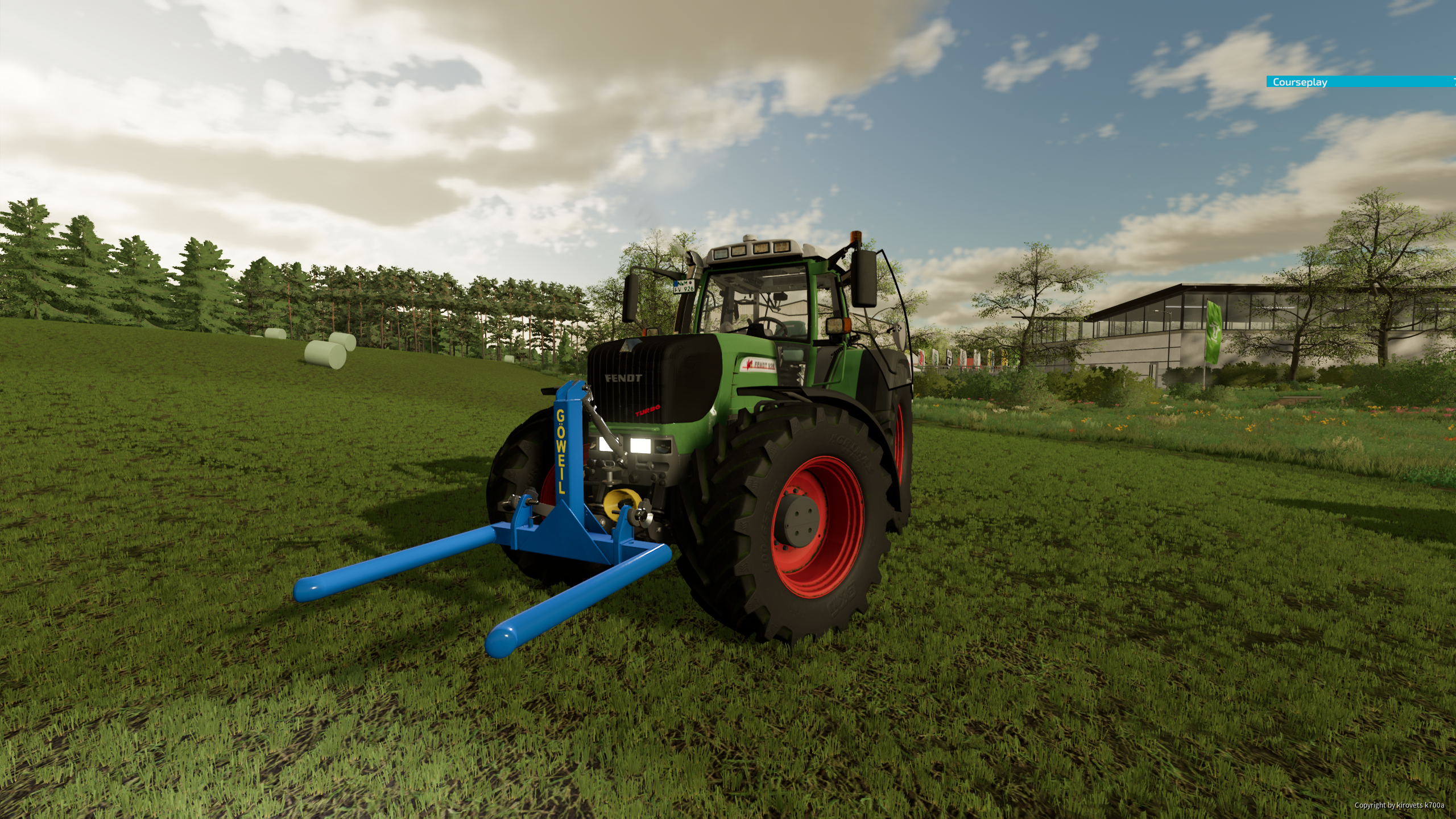 Fendt Vario 926 TMS am Ballen zusammen stellen