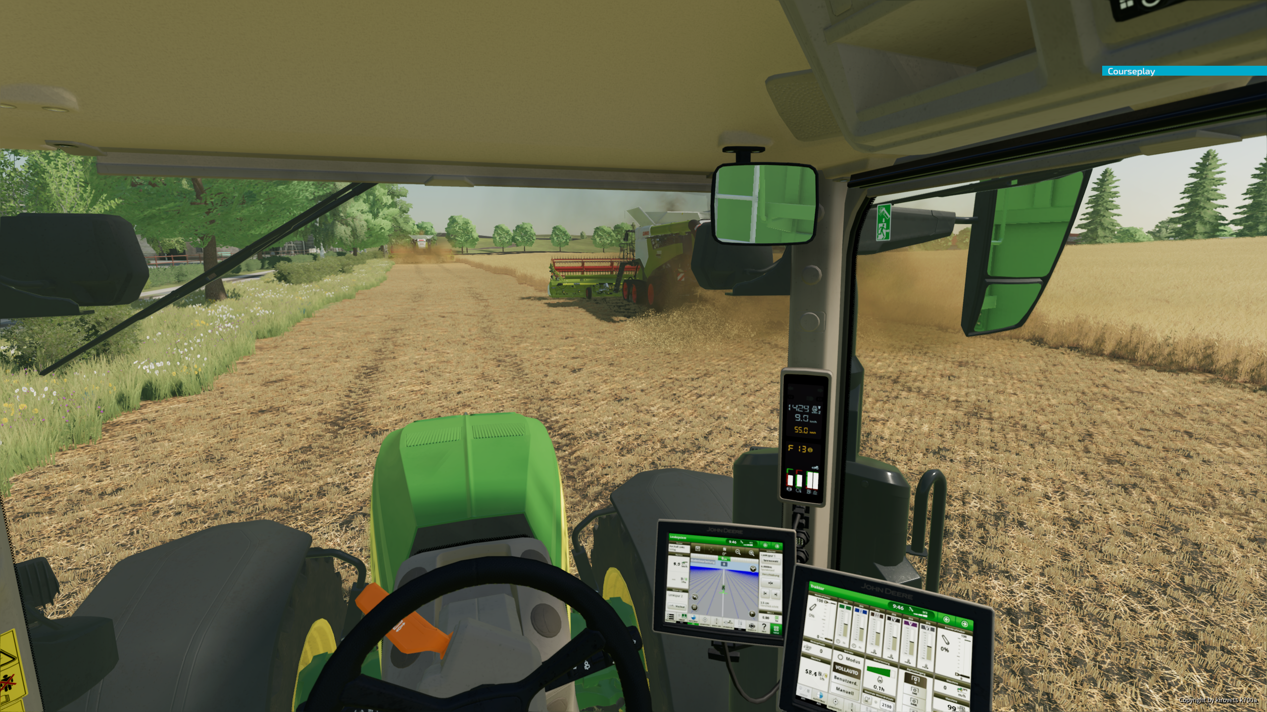 Claas Lexion 7700 ,7600 & John Deere 8410R bei der Weizen Ernte