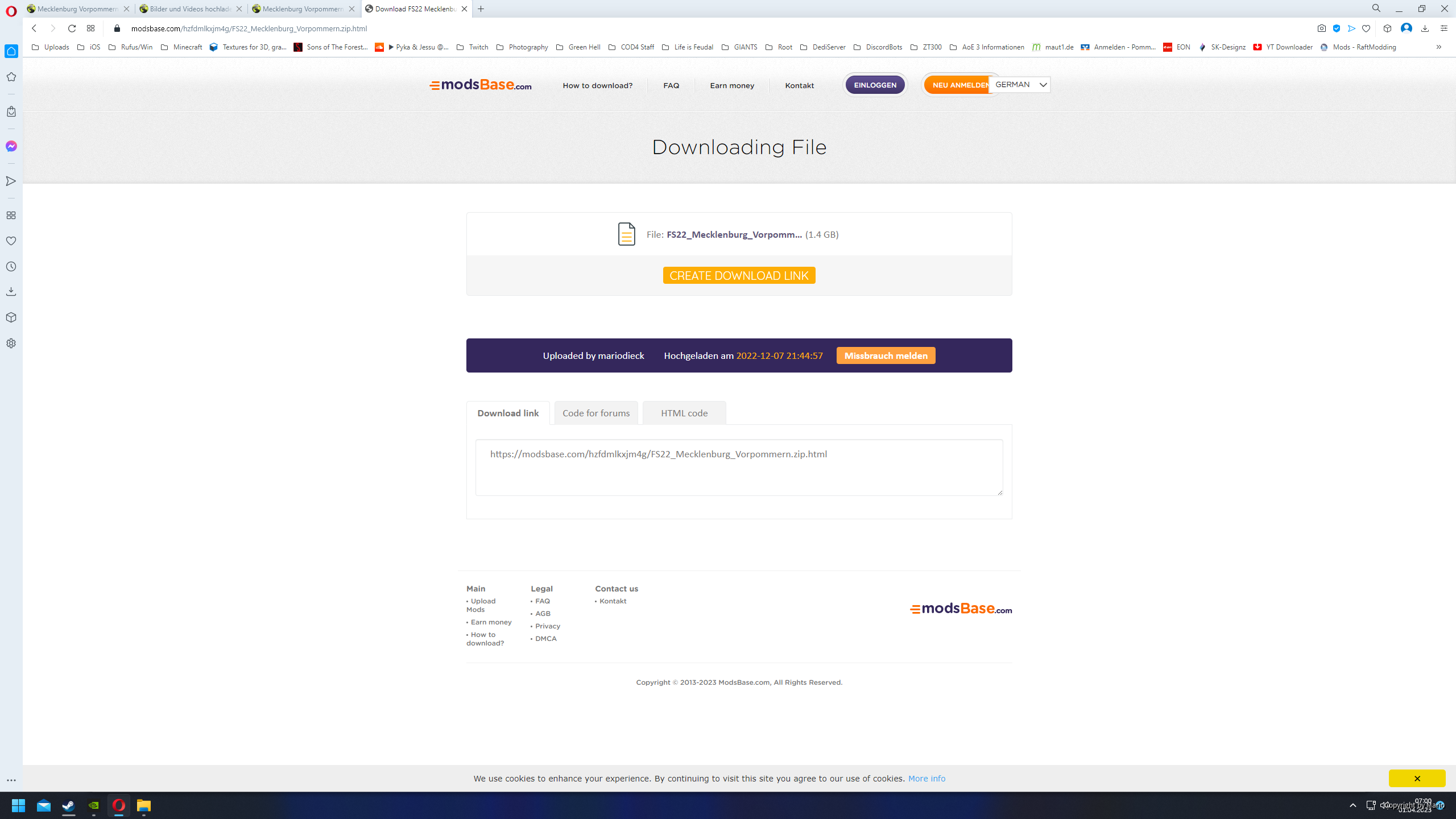 Download funktioniert