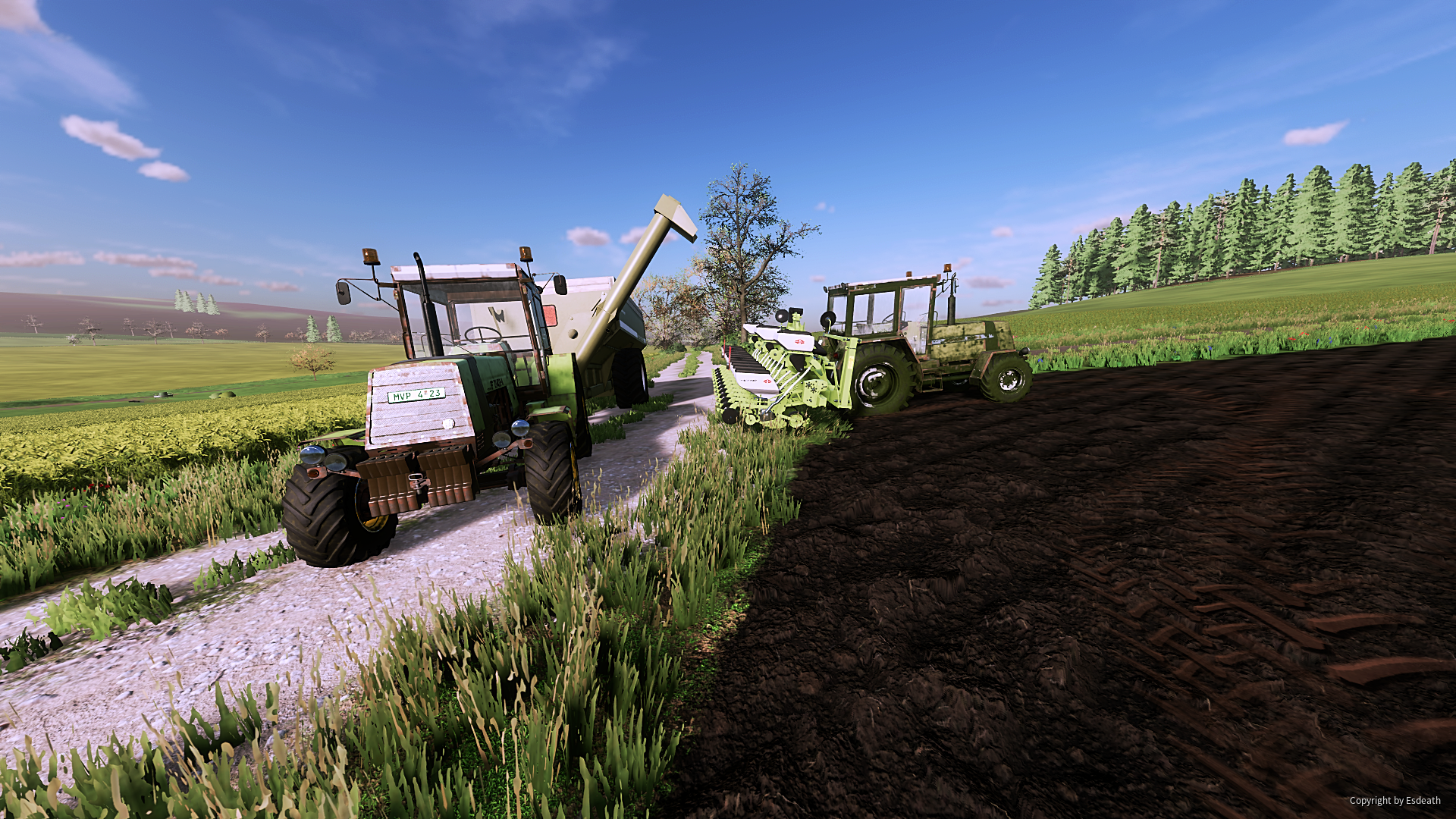 Bischen mais legen mit dem zugtraktor 423A und 323A