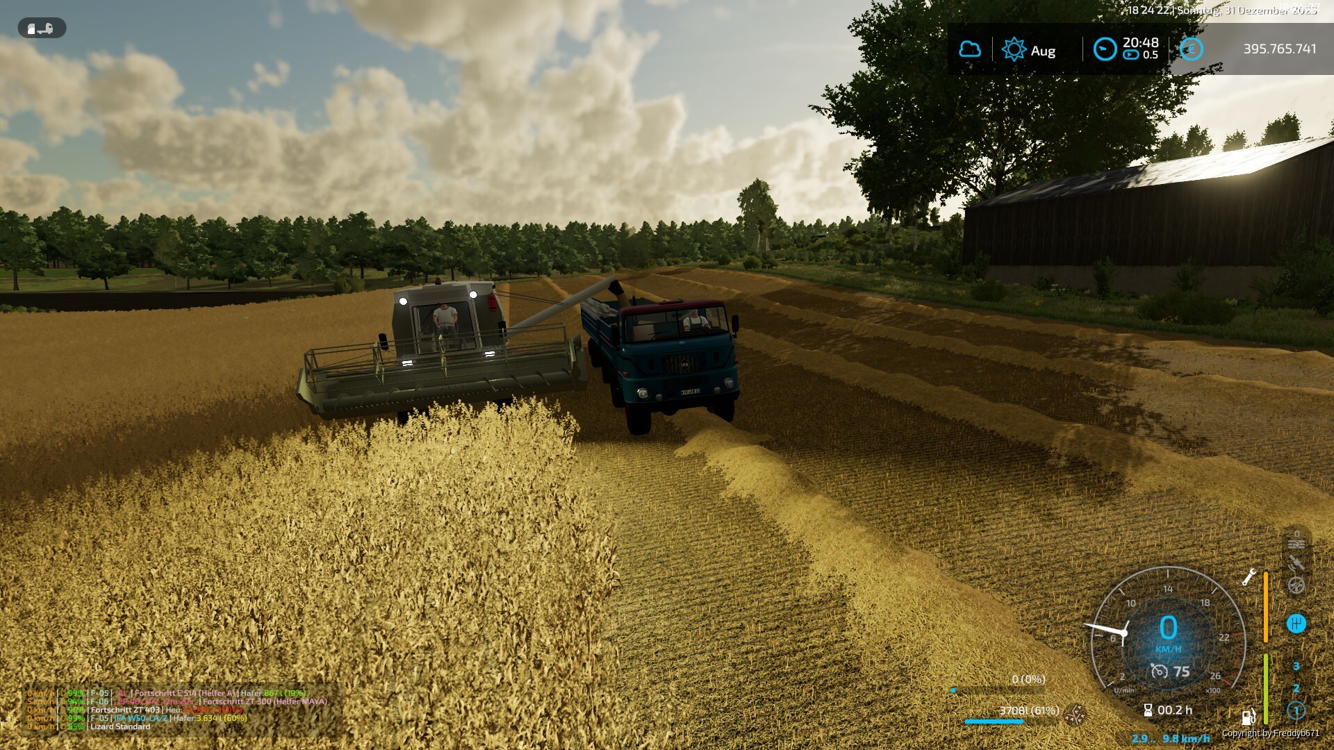 E514 mit W50 und HW80 beim Hafer