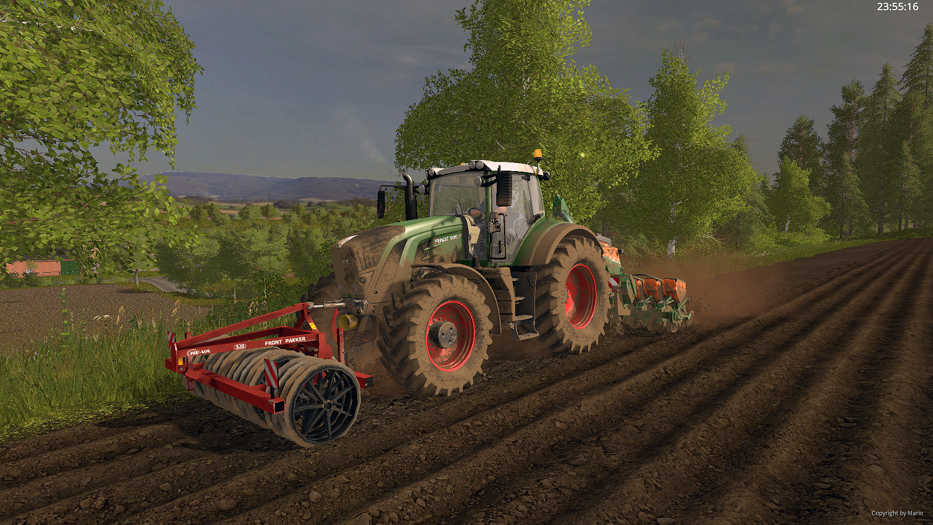 Mit dem Fendt 939 beim Mais legen