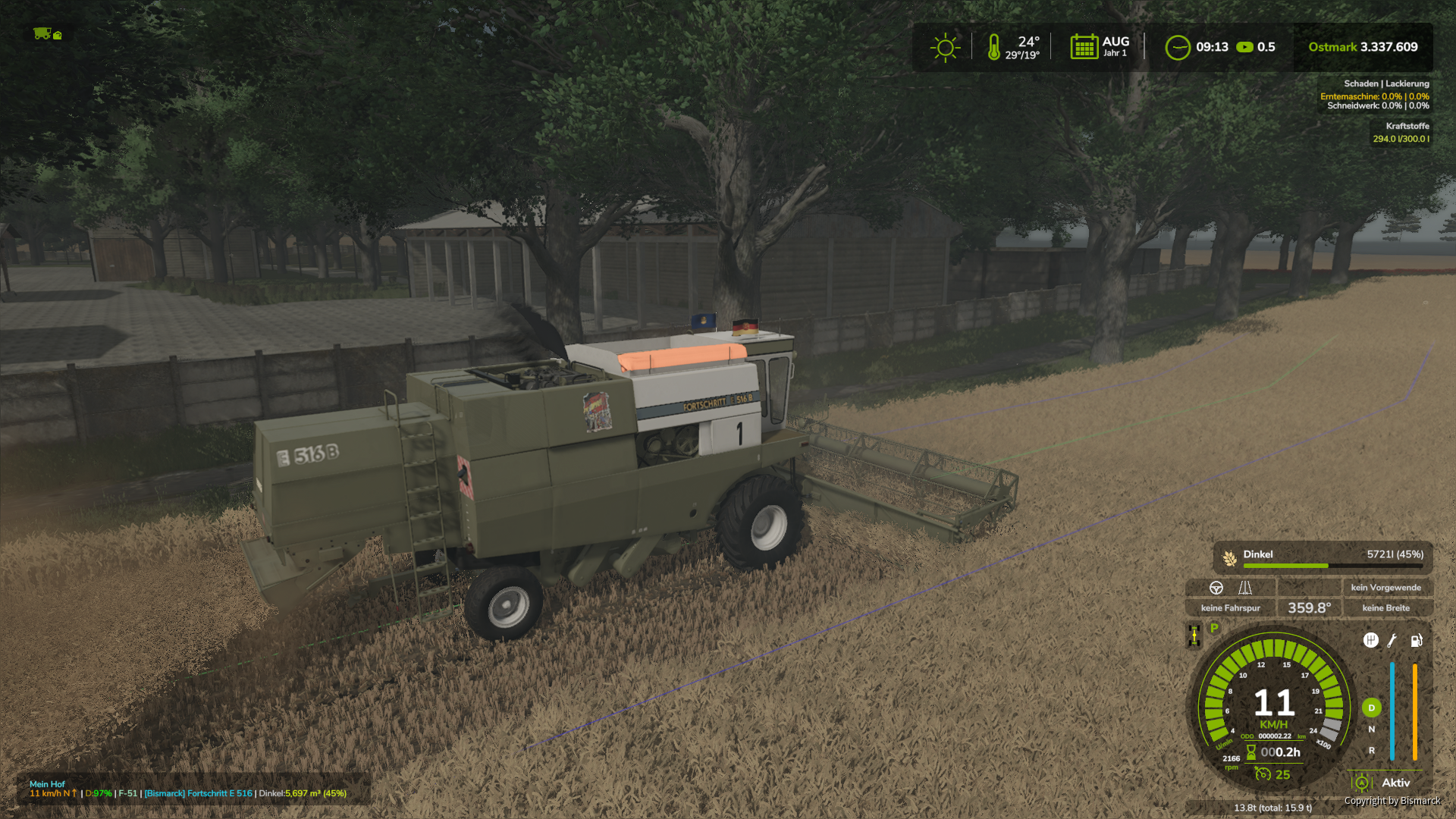 bischen dreschen nach dem map update